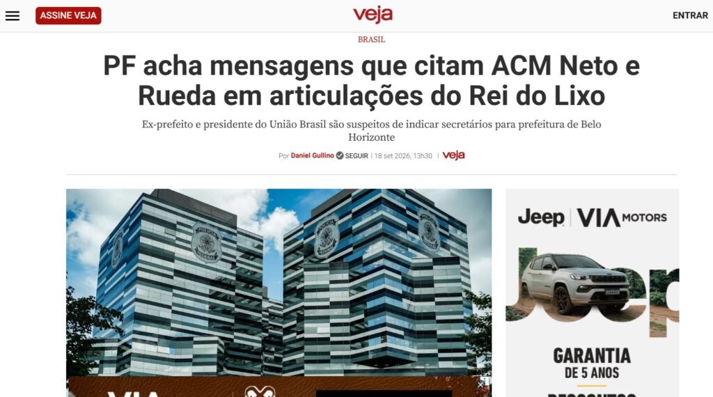 O fio do lixo: de Barreiras à investigação da PF que alcança ACM Neto